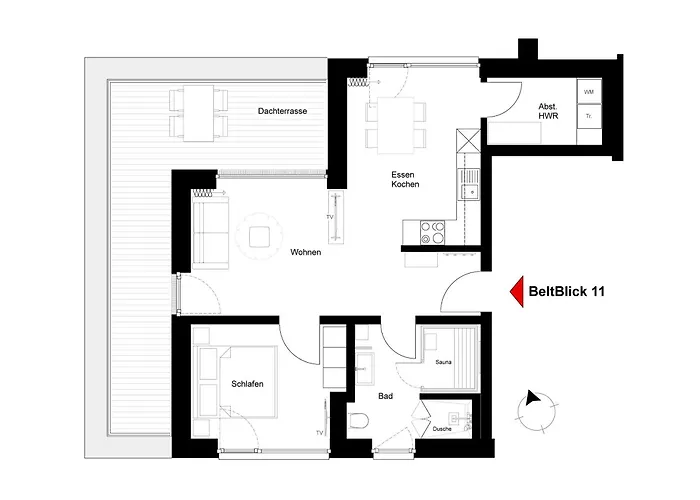 Beltblick 11 - Mit Unverbautem Meerblick & Dachterrasse! Appartement